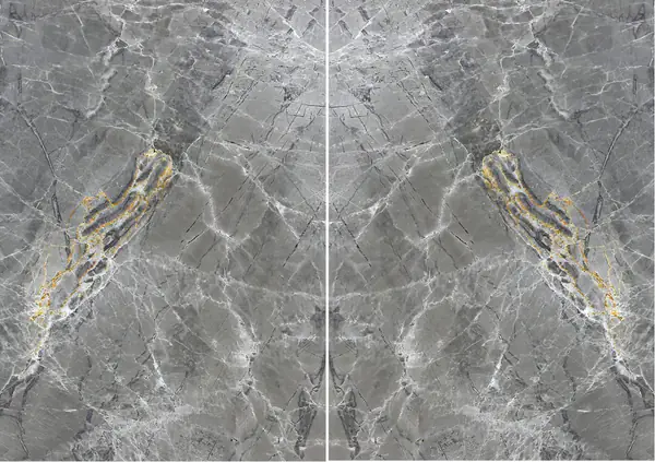 رخام أفيوين الرمادي التركي مطابقة ربع كتاب