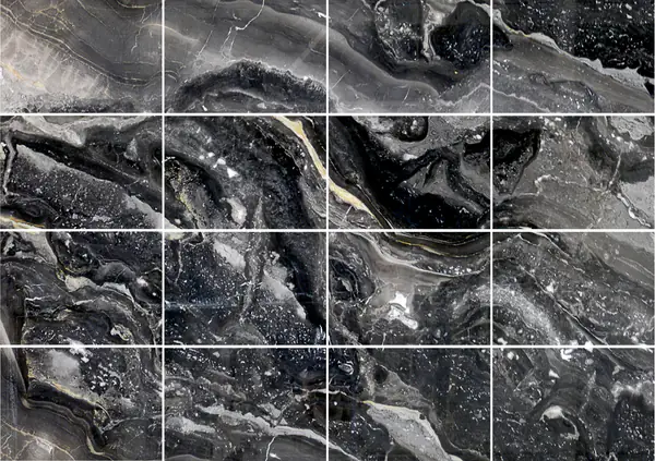 رخام أرابيسكاتو أروبيكو نيرو الإيطالي مطابقة كتاب مزدوج مفتوح