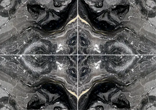 رخام أرابيسكاتو أروبيكو نيرو الإيطالي عروق متتابعة