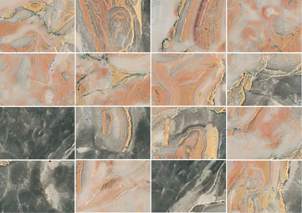 رخام أرابيسكاتو أروبيكو روزا الإيطالي مطابقة كتاب مفتوح