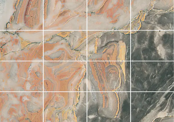 رخام أرابيسكاتو أروبيكو روزا الإيطالي مطابقة ربع كتاب