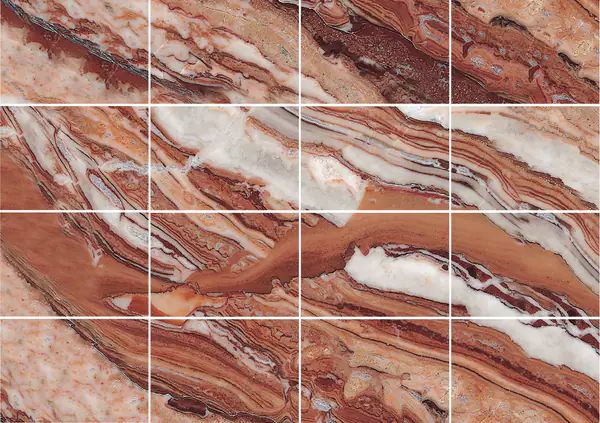 رخام أرابيسكاتو أروبيكو روسو الإيطالي مطابقة كتاب مزدوج مفتوح