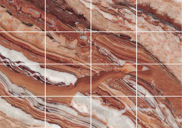 رخام أرابيسكاتو أروبيكو روسو الإيطالي مطابقة ربع كتاب