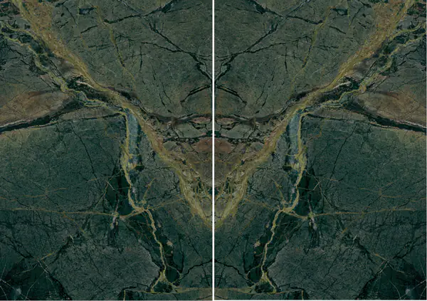 جرانيت إيراني أخضر خريفي مطابقة ربع كتاب