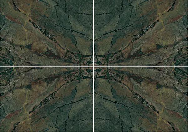 جرانيت إيراني أخضر خريفي عروق غير متطابقة