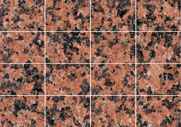 جرانيت فنلندي أحمر بالمورال فغ مطابقة ربع كتاب