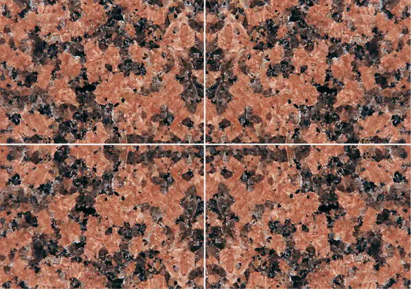 جرانيت فنلندي أحمر بالمورال فغ عروق متتابعة