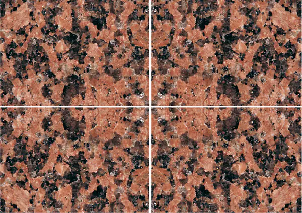 جرانيت فنلندي أحمر بالمورال فغ عروق غير متطابقة