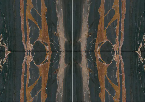 رخام باكستاني أسود ذهبي عروق متتابعة