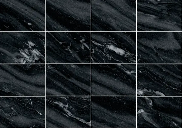 رخام اللؤلؤة السوداء الهندي مطابقة كتاب مفتوح