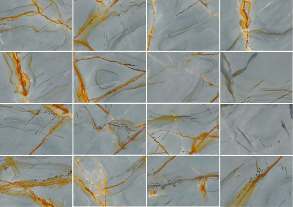 كوارتزيت أزرق عميق برازيلي مطابقة كتاب مفتوح