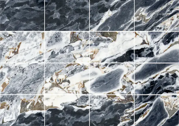 رخام بلو جالاكسي الصيني مطابقة كتاب مزدوج مفتوح