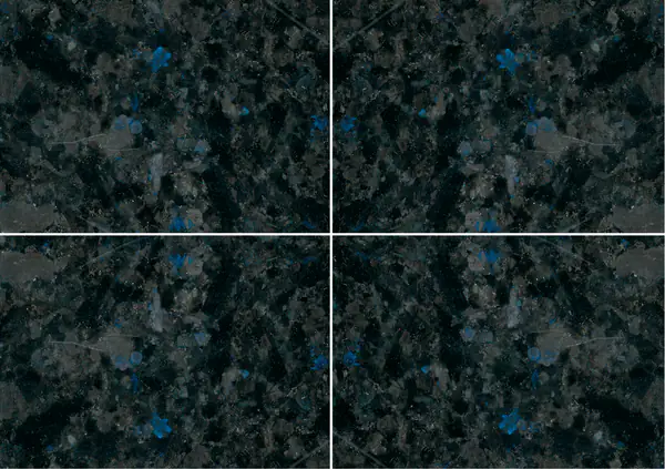 الجرانيت الأنغولي الأزرق في الليل عروق متتابعة