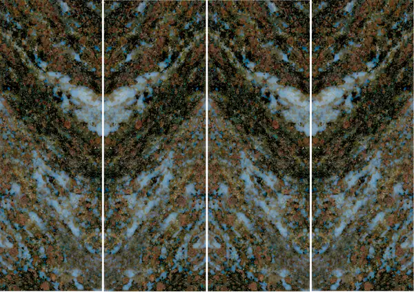 جرانيت هندي أزرق نحاسي غير مطابق