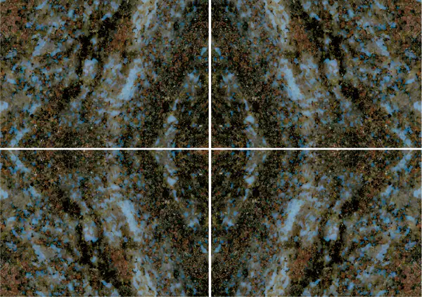 جرانيت هندي أزرق نحاسي عروق غير متطابقة