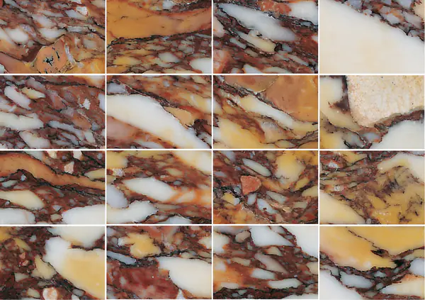 رخام بريشيا كولوراتا أنتيكا الإيطالي مطابقة كتاب مفتوح