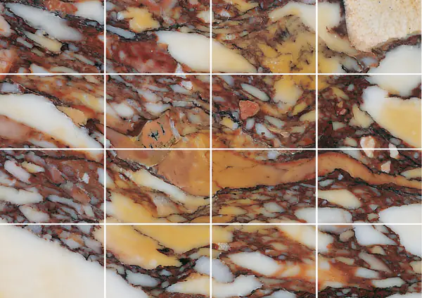 رخام بريشيا كولوراتا أنتيكا الإيطالي مطابقة ربع كتاب