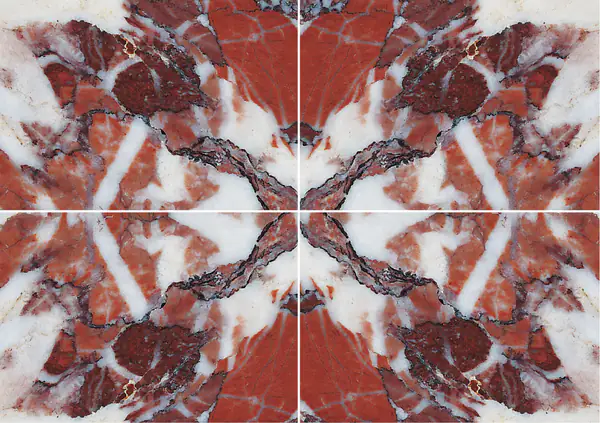 رخام بريش روج دو فرانس الفرنسي عروق متتابعة