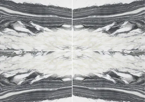 رخام كلكتا الأسود الإيطالي عروق متتابعة