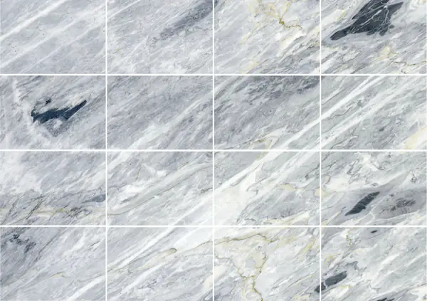 رخام كلكتا بلو الإيطالي مطابقة كتاب مزدوج مفتوح