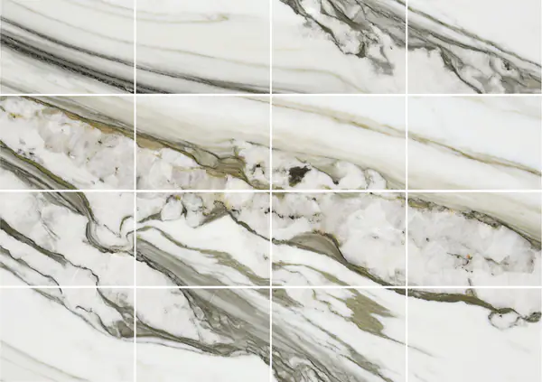 رخام كلكتا بيرل الإيطالي مطابقة كتاب مزدوج مفتوح