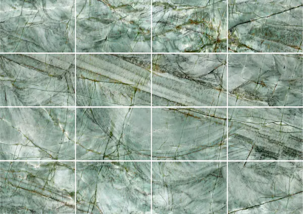 كوارتزيت أخضر زمردي برازيلي مطابقة كتاب مزدوج مفتوح