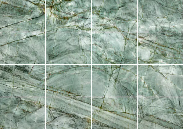 كوارتزيت أخضر زمردي برازيلي مطابقة ربع كتاب