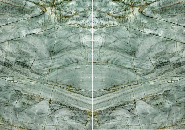 كوارتزيت أخضر زمردي برازيلي مطابقة ربع كتاب