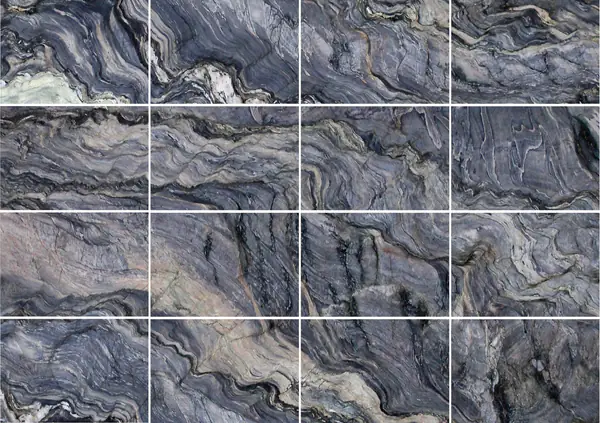 انفجار الكوارتزيت الأزرق البرازيلي مطابقة كتاب مزدوج مفتوح