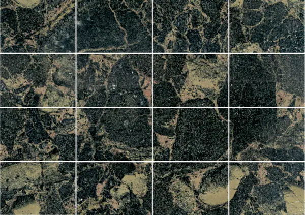 رخام إيراني أخضر ذهبي مطابقة كتاب مزدوج مفتوح