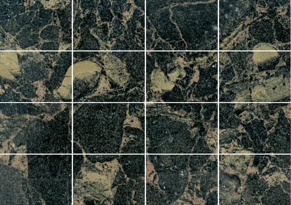 رخام إيراني أخضر ذهبي مطابقة ربع كتاب