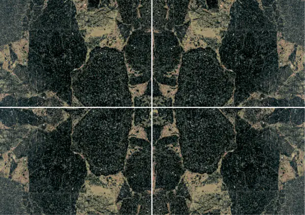 رخام إيراني أخضر ذهبي عروق متتابعة