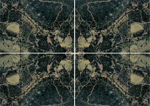 رخام إيراني أخضر ذهبي عروق غير متطابقة