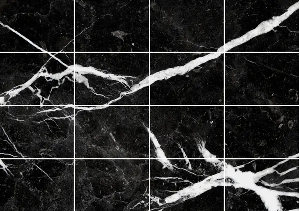 رخام صيني أسود جليدي مطابقة ربع كتاب