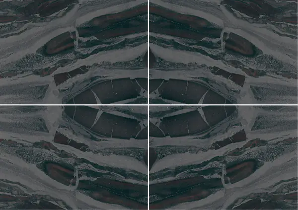 جرانيت برازيلي أحمر داكن عروق متتابعة