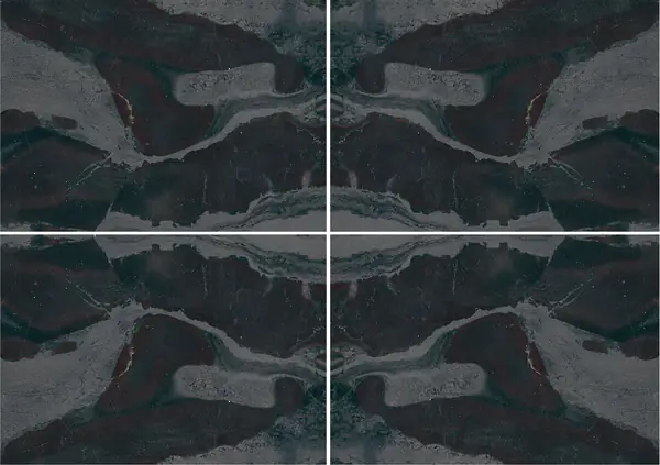 جرانيت برازيلي أحمر داكن عروق غير متطابقة