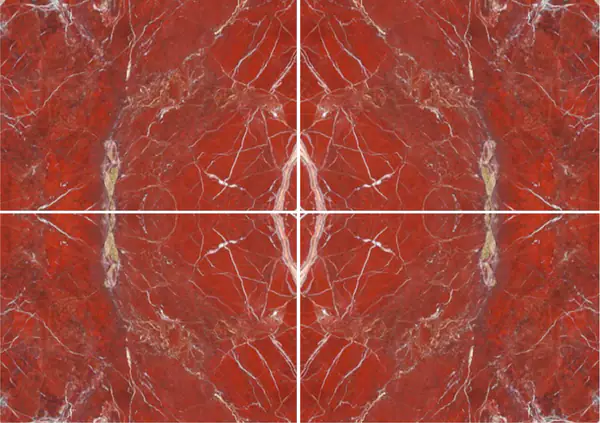 رخام جاسبر الأحمر المصري عروق غير متطابقة