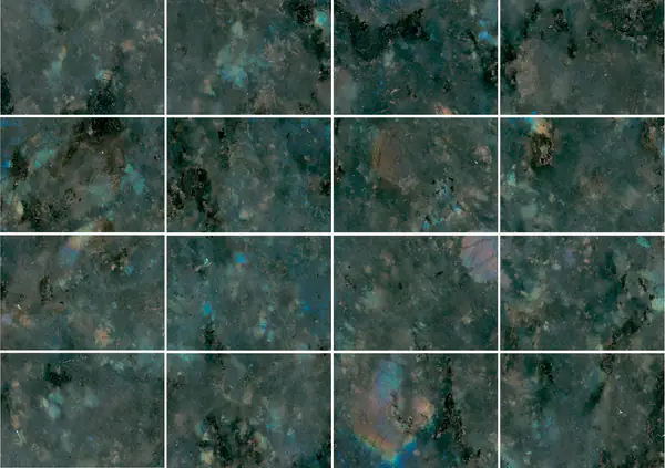 جرانيت مالاجاشي أزرق لابرادوريت مطابقة كتاب مزدوج مفتوح