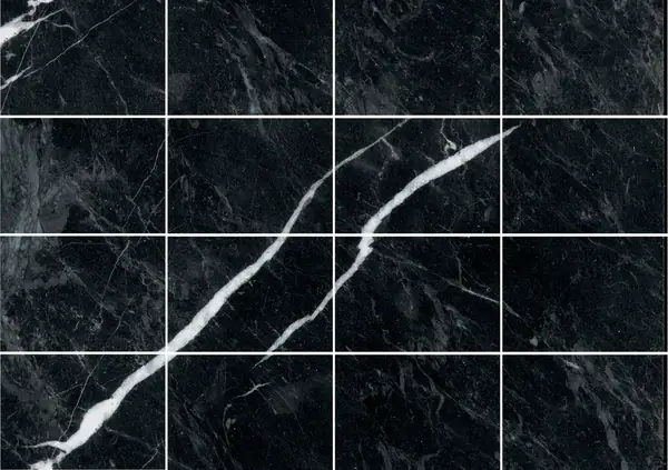 رخام نيرو دي أورميا الإيطالي مطابقة كتاب مزدوج مفتوح