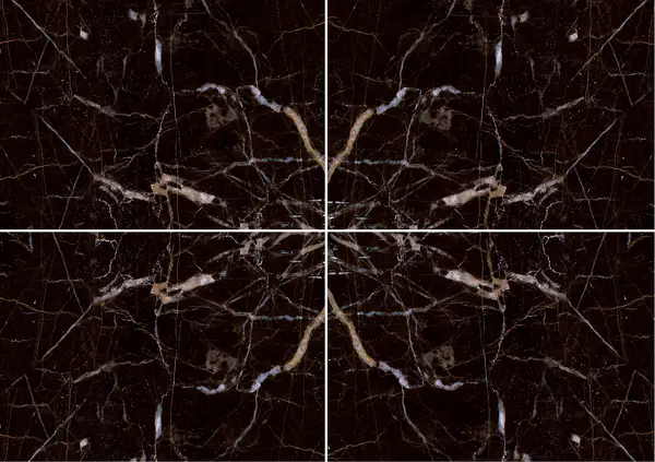 رخام نوير سان لوران الفرنسي عروق متتابعة