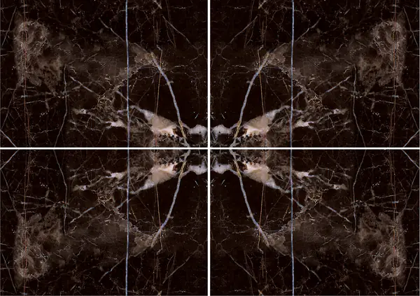 رخام نوير سان لوران الفرنسي عروق غير متطابقة