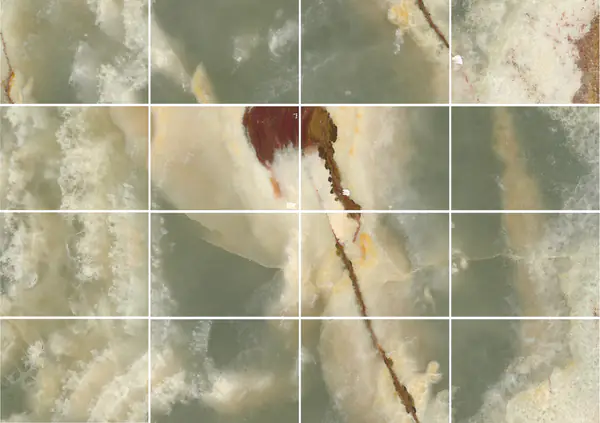 أونيكس أخضر متوسط باكستاني مطابقة كتاب مزدوج مفتوح