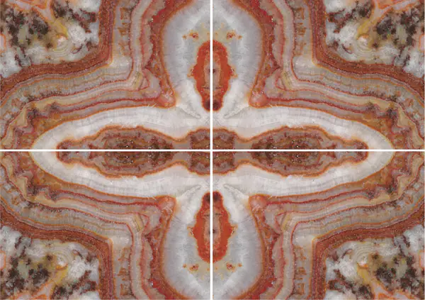 أونيكس أحمر إيراني عروق غير متطابقة