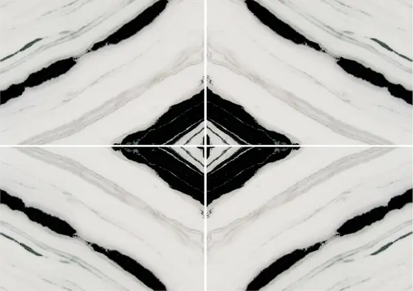 رخام باندا وايت الصيني عروق غير متطابقة