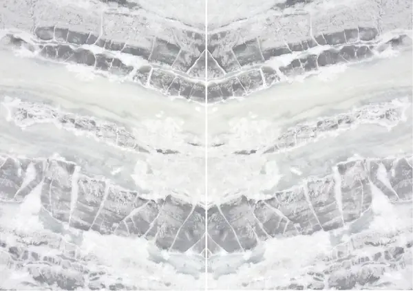 كوارتزيت برازيلي أبيض فاخر مطابقة ربع كتاب