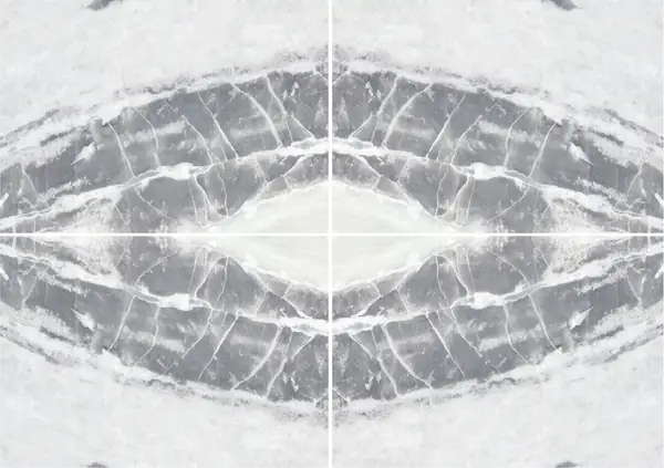 كوارتزيت برازيلي أبيض فاخر عروق غير متطابقة