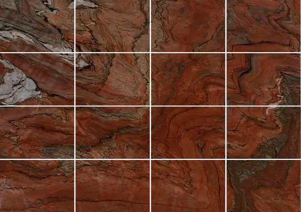 العاصفة الحمراء كوارتزيت برازيلي مطابقة ربع كتاب