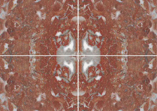 رخام روخو دانييل الإسباني عروق غير متطابقة