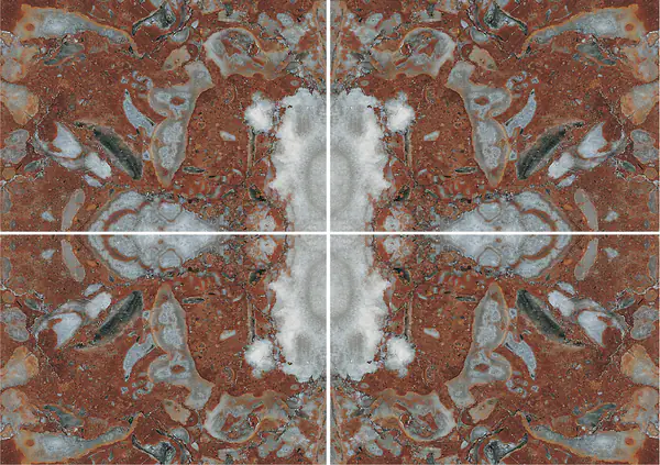 رخام روسو بلباو الإسباني عروق غير متطابقة