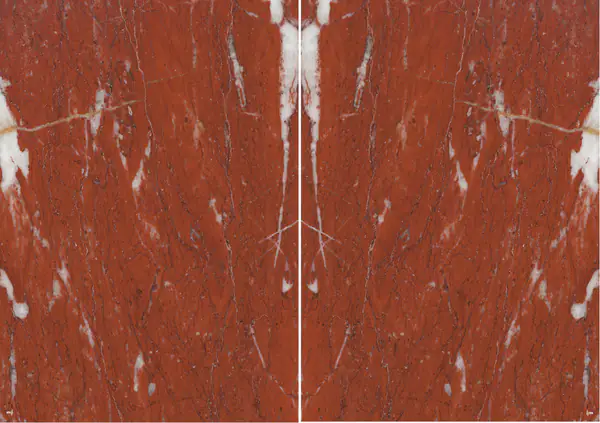 رخام فرنسي أحمر قرمزي مطابقة ربع كتاب